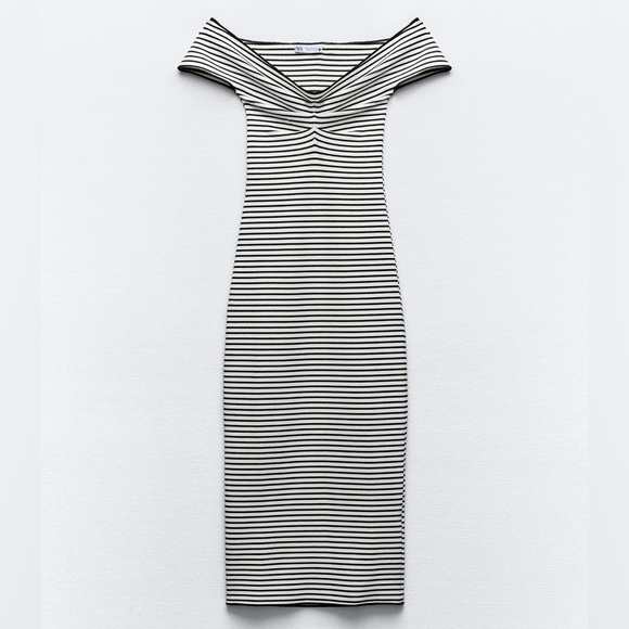 Zara striped stretch knit dress - Picture 4 of 7